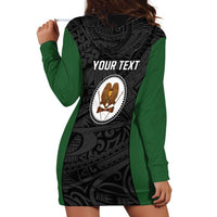 Personalised PNG Western Highlands Province Hoodie Dress Bird of Paradise Tattoo Flag Motif - Polynesian Pride