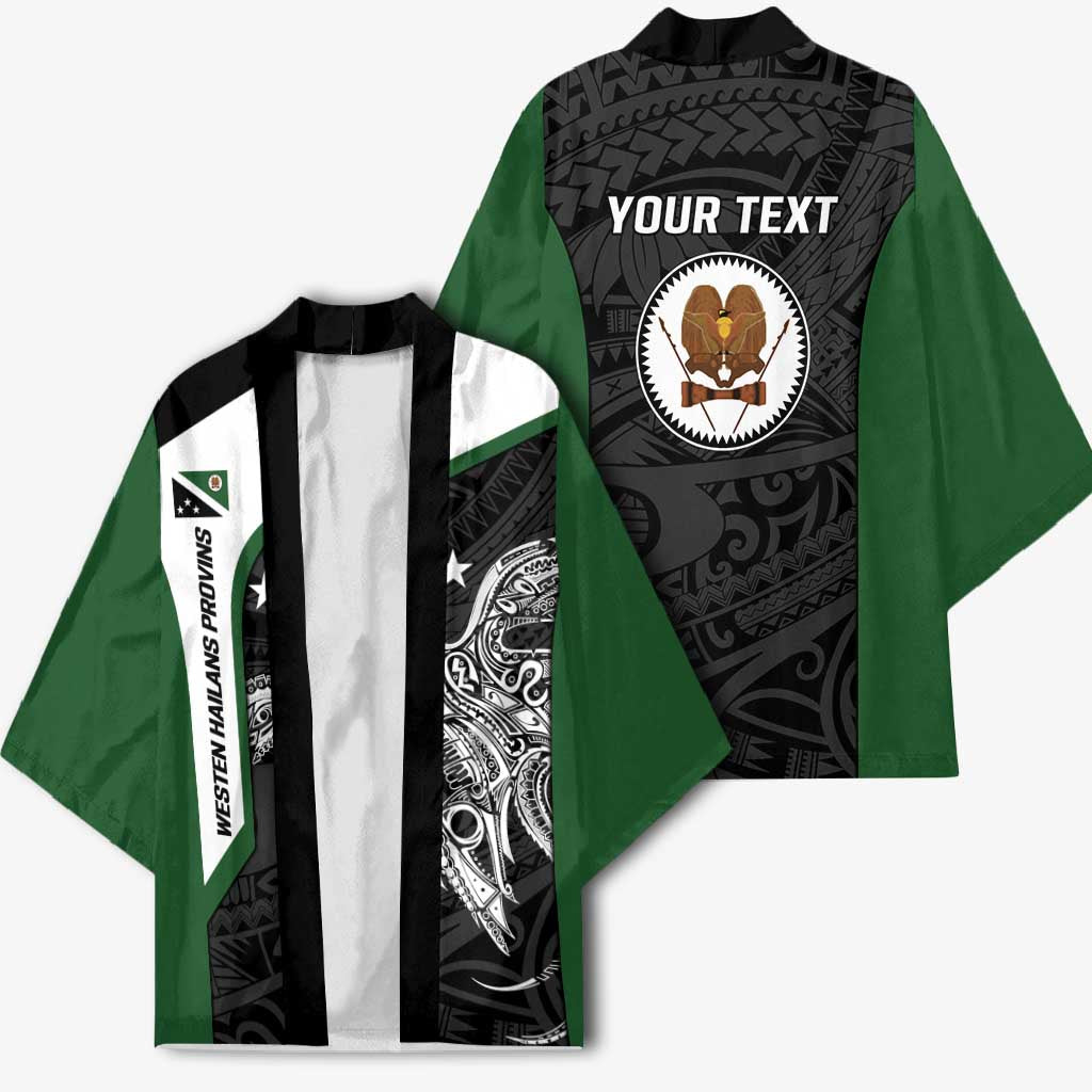 Personalised PNG Western Highlands Province Kimono Bird of Paradise Tattoo Flag Motif - Polynesian Pride