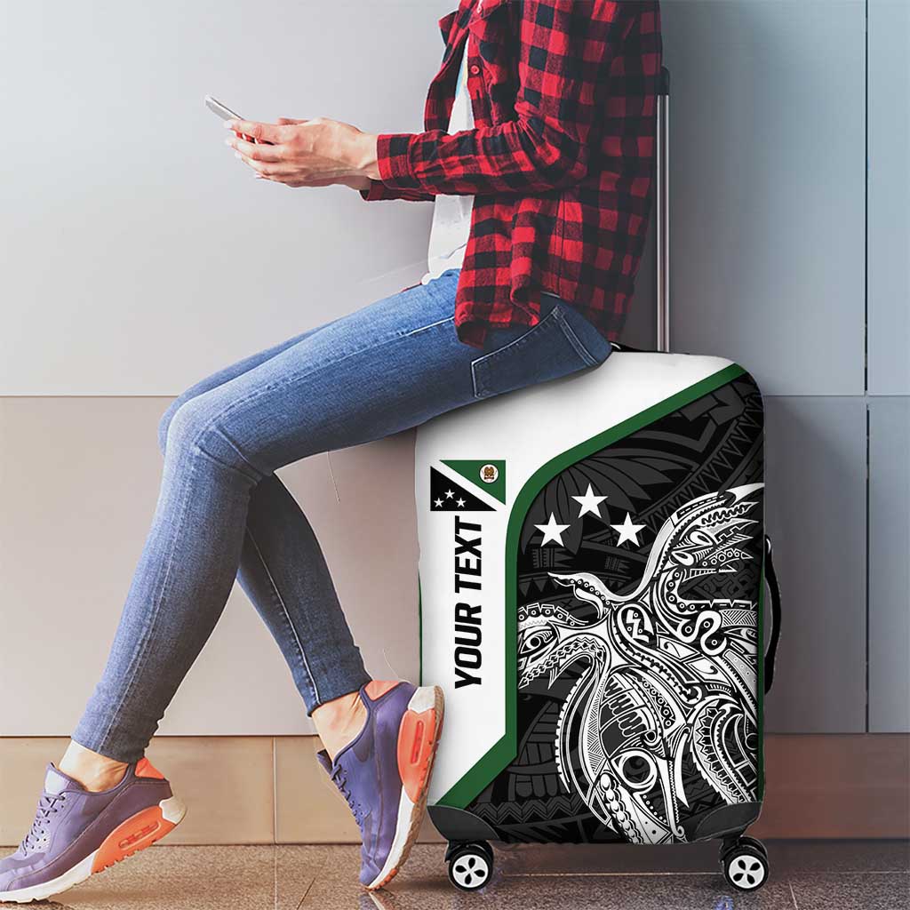 Personalised PNG Western Highlands Province Luggage Cover Bird of Paradise Tattoo Flag Motif - Polynesian Pride
