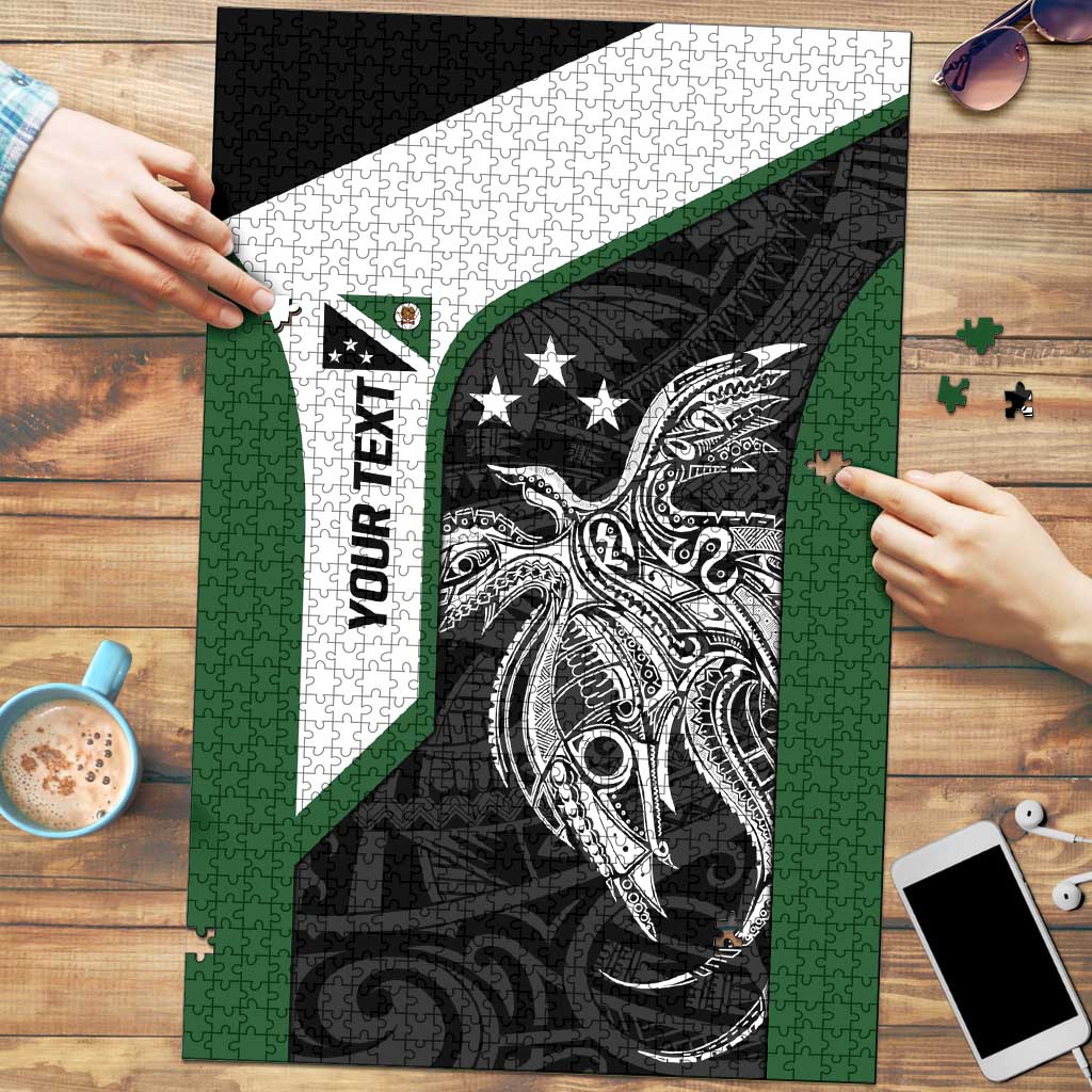 Personalised PNG Western Highlands Province Puzzle Bird of Paradise Tattoo Flag Motif - Polynesian Pride