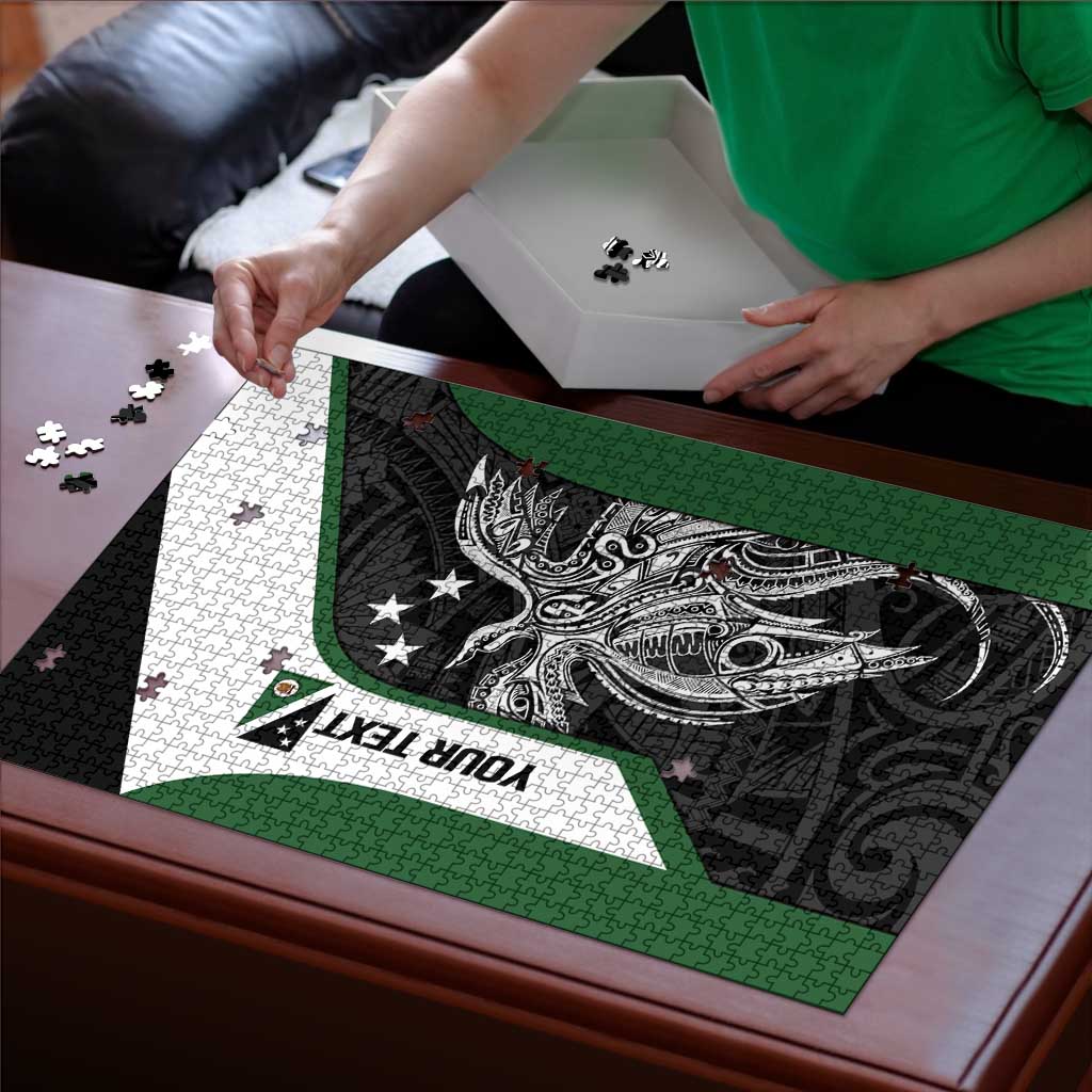 Personalised PNG Western Highlands Province Puzzle Bird of Paradise Tattoo Flag Motif - Polynesian Pride