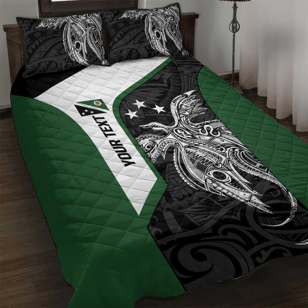 Personalised PNG Western Highlands Province Quilt Bed Set Bird of Paradise Tattoo Flag Motif - Polynesian Pride