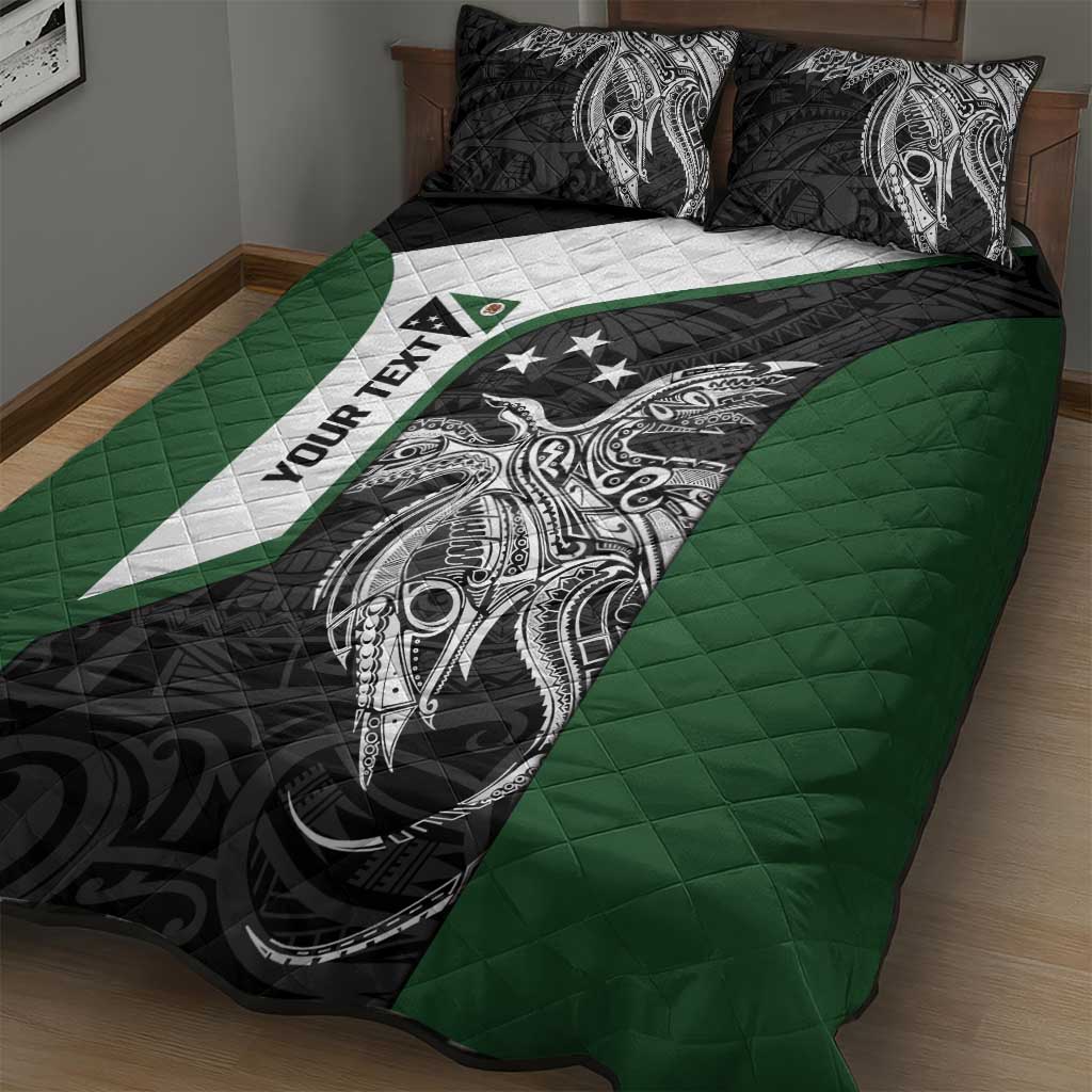 Personalised PNG Western Highlands Province Quilt Bed Set Bird of Paradise Tattoo Flag Motif - Polynesian Pride