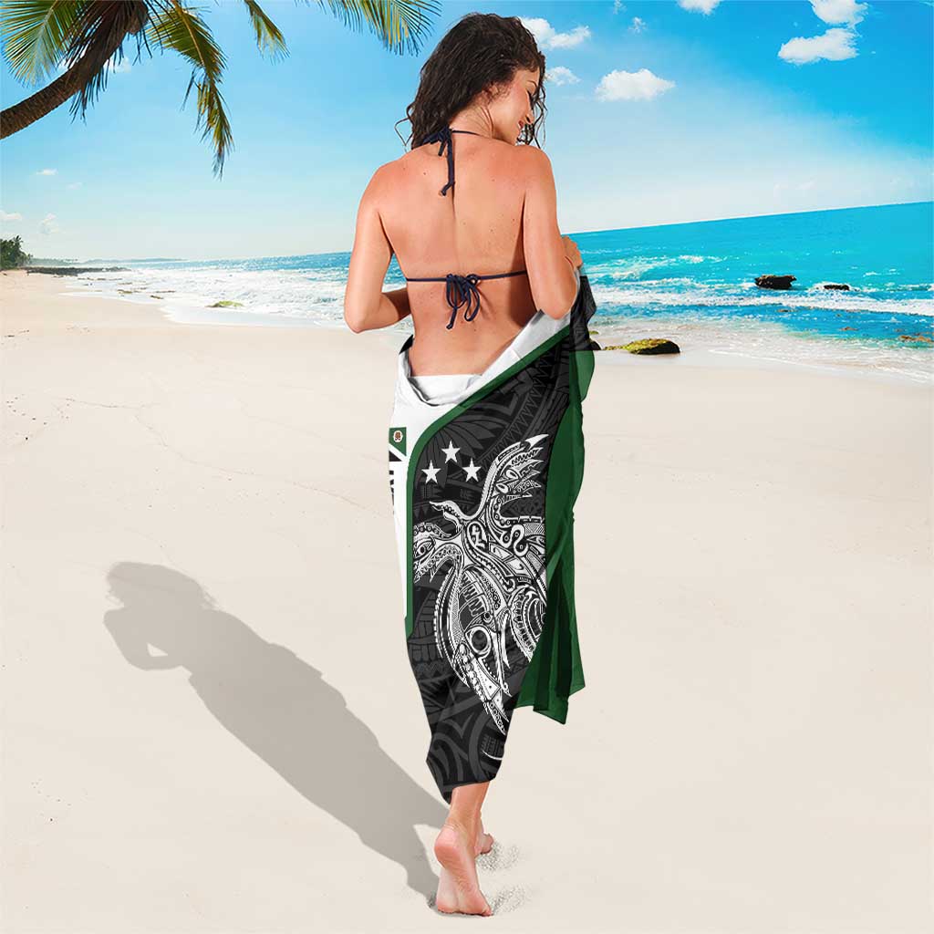 Personalised PNG Western Highlands Province Sarong Bird of Paradise Tattoo Flag Motif - Polynesian Pride