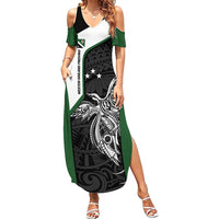 Personalised PNG Western Highlands Province Summer Maxi Dress Bird of Paradise Tattoo Flag Motif - Polynesian Pride