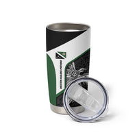 Personalised PNG Western Highlands Province Tumbler Cup Bird of Paradise Tattoo Flag Motif - Polynesian Pride