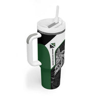 Personalised PNG Western Highlands Province Tumbler With Handle Bird of Paradise Tattoo Flag Motif LT9 - Polynesian Pride