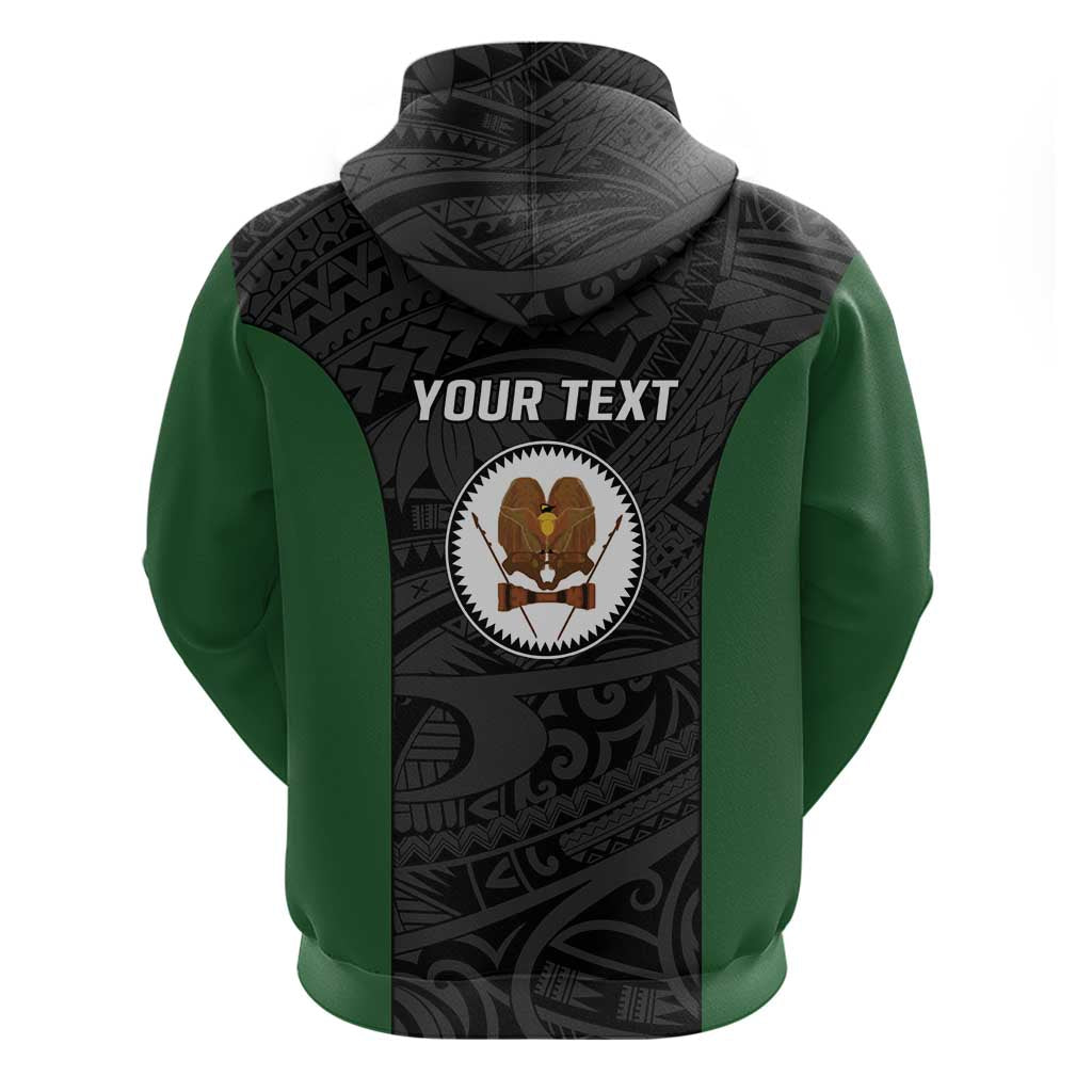 Personalised PNG Western Highlands Province Zip Hoodie Bird of Paradise Tattoo Flag Motif - Polynesian Pride