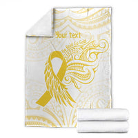 Be Bold Go Gold Polyneisan Ribbon Childhood Personalised Blanket