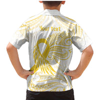 Be Bold Go Gold Polyneisan Ribbon Childhood Personalised Family Matching Mermaid Dress and Hawaiian Shirt LT9 - Polynesian Pride