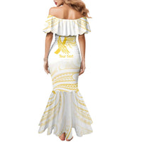 Be Bold Go Gold Polyneisan Ribbon Childhood Personalised Family Matching Mermaid Dress and Hawaiian Shirt LT9 - Polynesian Pride