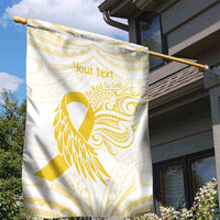 Be Bold Go Gold Polyneisan Ribbon Childhood Personalised Garden Flag