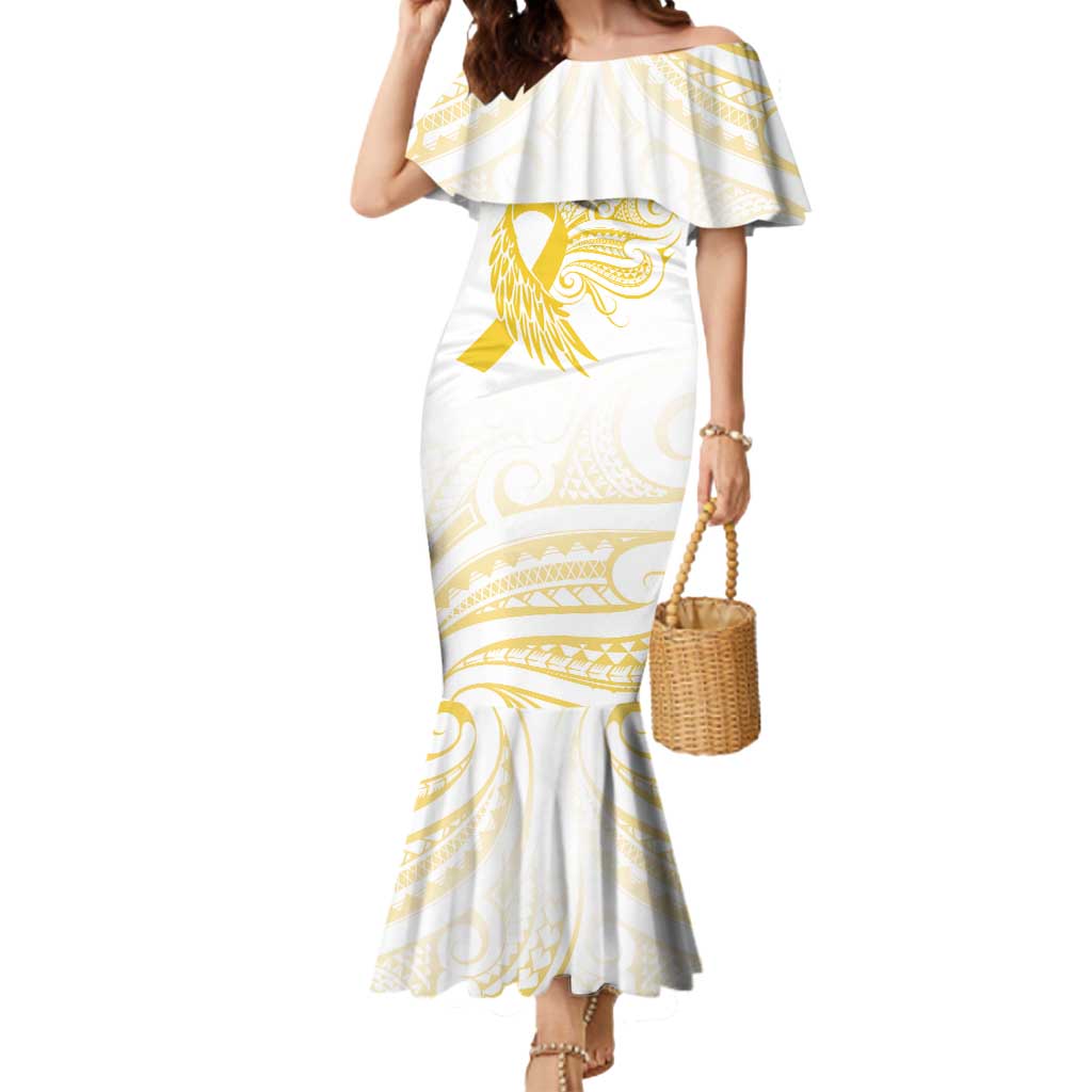 Be Bold Go Gold Polyneisan Ribbon Childhood Personalised Mermaid Dress LT9 Women Gold - Polynesian Pride