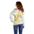 Be Bold Go Gold Polyneisan Ribbon Childhood Personalised Off Shoulder Sweater