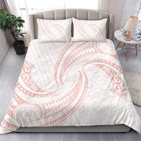 White Sunday Lotu Tamaiti Bedding Set Polynesian Wave Pastel Blush - Polynesian Pride