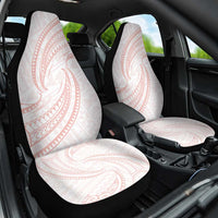 White Sunday Lotu Tamaiti Car Seat Cover Polynesian Wave Pastel Blush - Polynesian Pride