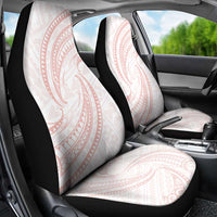 White Sunday Lotu Tamaiti Car Seat Cover Polynesian Wave Pastel Blush - Polynesian Pride