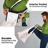 White Sunday Lotu Tamaiti Grocery Bag Polynesian Wave Pastel Blush - Polynesian Pride