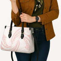 White Sunday Lotu Tamaiti Leather Bag Polynesian Wave Pastel Blush - Polynesian Pride
