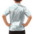 White Sunday Lotu Tamaiti Kid Hawaiian Shirt Polynesian Wave Pastel Cyan - Polynesian Pride