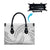 White Sunday Lotu Tamaiti Leather Bag Polynesian Wave Pastel Gray - Polynesian Pride