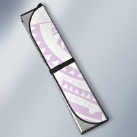 White Sunday Lotu Tamaiti Auto Sun Shade Polynesian Wave Pastel Mauve - Polynesian Pride