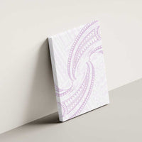 White Sunday Lotu Tamaiti Canvas Wall Art Polynesian Wave Pastel Mauve - Polynesian Pride