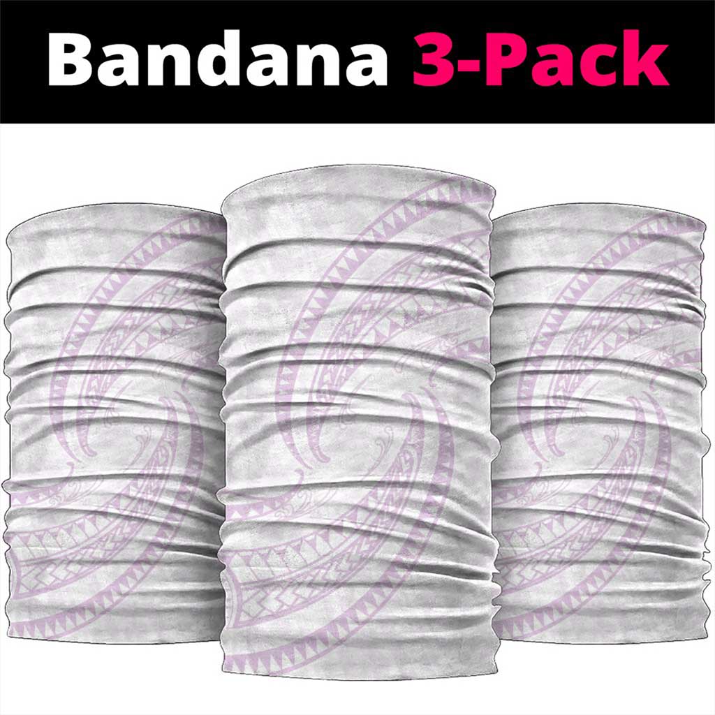 White Sunday Lotu Tamaiti Neck Gaiter Polynesian Wave Pastel Mauve LT9