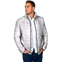 White Sunday Lotu Tamaiti Padded Jacket Polynesian Wave Pastel Mauve - Polynesian Pride