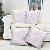 White Sunday Lotu Tamaiti Pillow Cover Polynesian Wave Pastel Mauve - Polynesian Pride