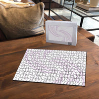 White Sunday Lotu Tamaiti Puzzle Polynesian Wave Pastel Mauve - Polynesian Pride