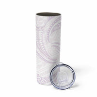 White Sunday Lotu Tamaiti Skinny Tumbler Polynesian Wave Pastel Mauve - Polynesian Pride