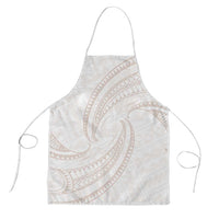 White Sunday Lotu Tamaiti Apron Polynesian Wave Pastel Nude - Polynesian Pride