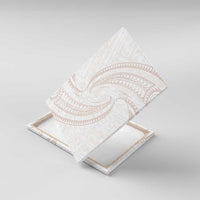 White Sunday Lotu Tamaiti Canvas Wall Art Polynesian Wave Pastel Nude - Polynesian Pride