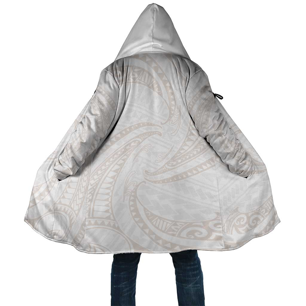 White Sunday Lotu Tamaiti Cloak Polynesian Wave Pastel Nude - Polynesian Pride