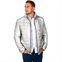 White Sunday Lotu Tamaiti Padded Jacket Polynesian Wave Pastel Nude - Polynesian Pride