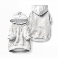 White Sunday Lotu Tamaiti Pet Hoodie Polynesian Wave Pastel Nude