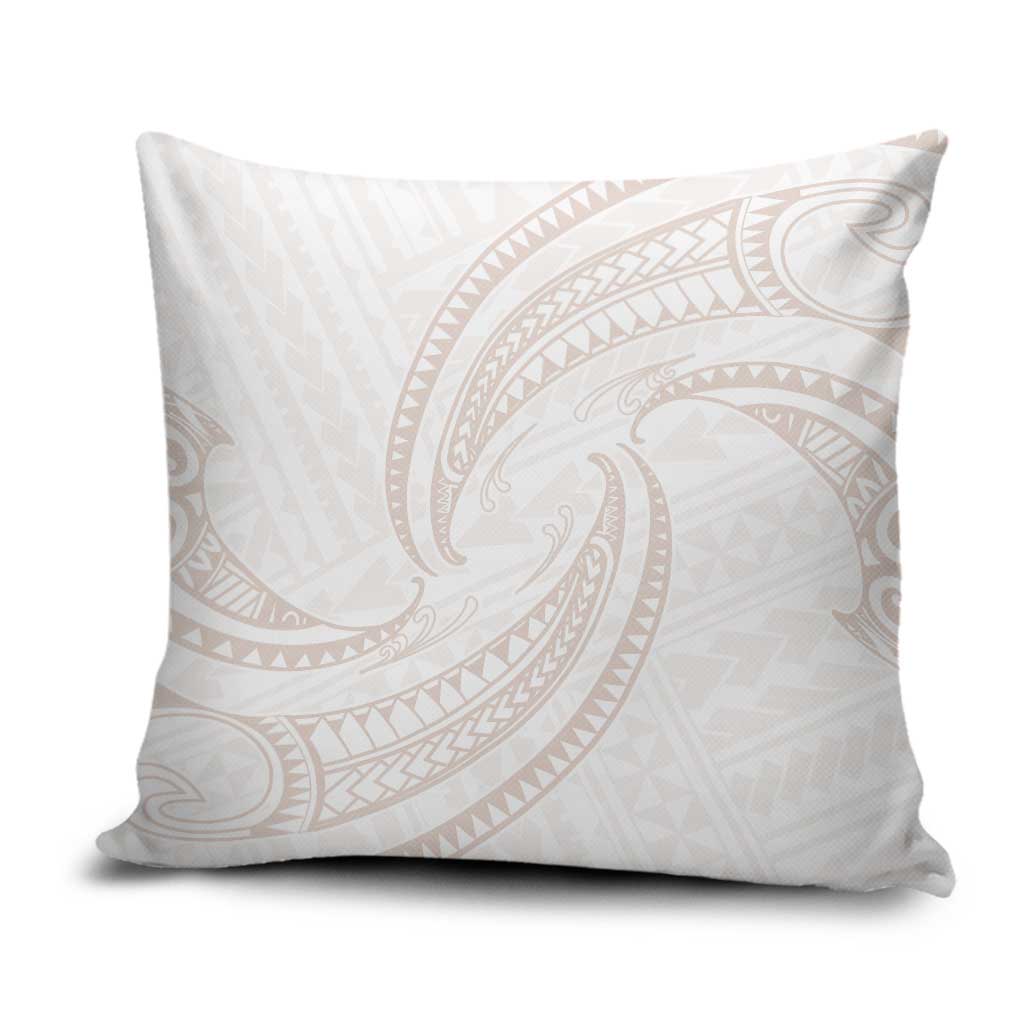 White Sunday Lotu Tamaiti Pillow Cover Polynesian Wave Pastel Nude - Polynesian Pride