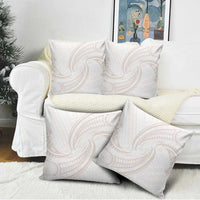 White Sunday Lotu Tamaiti Pillow Cover Polynesian Wave Pastel Nude - Polynesian Pride