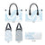 White Sunday Lotu Tamaiti Leather Bag Polynesian Wave Pastel Sky Blue - Polynesian Pride