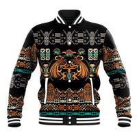 Black Batik Papua-inspired Pattern Baseball Jacket LT9 Unisex Black - Polynesian Pride