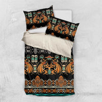 Black Batik Papua-inspired Pattern Bedding Set LT9 US Twin 172cm x 218cm Black - Polynesian Pride
