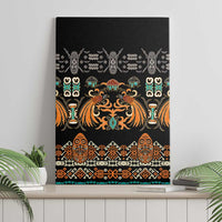 Black Batik Papua-inspired Pattern Canvas Wall Art - Polynesian Pride