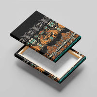 Black Batik Papua-inspired Pattern Canvas Wall Art - Polynesian Pride