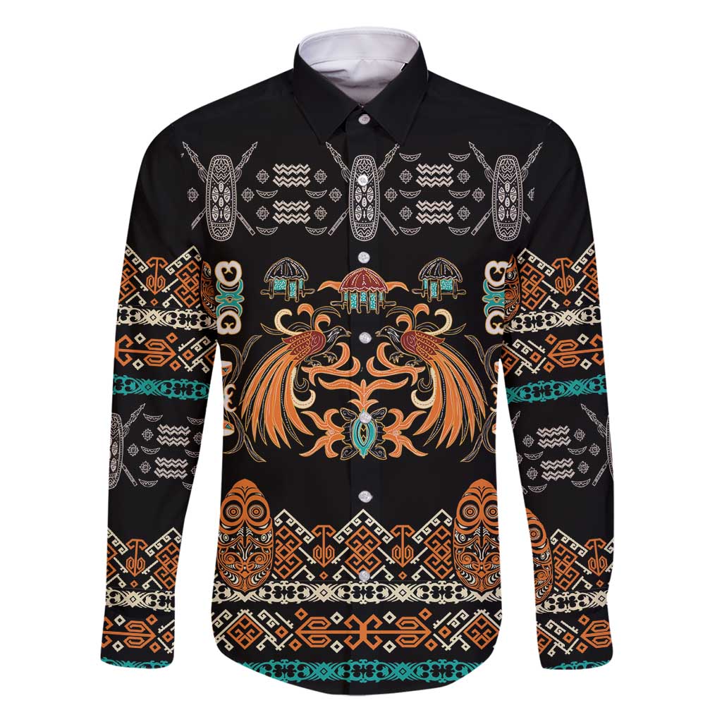 Black Batik Papua-inspired Pattern Family Matching Summer Maxi Dress and Hawaiian Shirt - Polynesian Pride