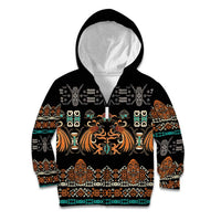 Black Batik Papua-inspired Pattern Kid Hoodie - Polynesian Pride