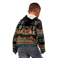 Black Batik Papua-inspired Pattern Kid Hoodie - Polynesian Pride