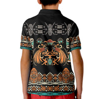 Black Batik Papua-inspired Pattern Kid Polo Shirt - Polynesian Pride