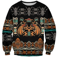 Black Batik Papua-inspired Pattern Sweatshirt LT9 Unisex Black - Polynesian Pride