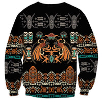 Black Batik Papua-inspired Pattern Sweatshirt LT9 - Polynesian Pride